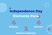 Independence Day Clipart Bundle, a Pattern Graphic by Halfcircle (Thumbnail 1 of 7)