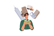 Residence permit, migration concept, a Person Illustration by PaperTrident (Thumbnail 7 of 9)
