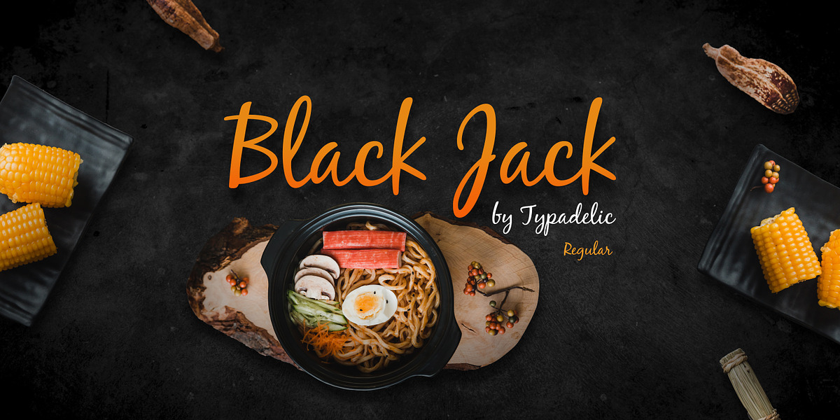 Black Jack, a Script Font by Typadelic