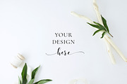 Peony leaves and 5x7 card Mockup, a Print Template by Alice Bluefox (Thumbnail 3 of 9)