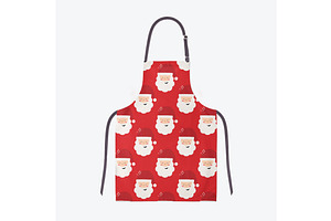 Jolly Santas Repeat Vector Pattern