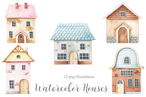 Watercolor Houses