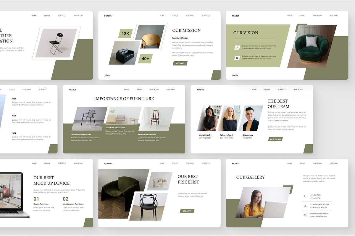 Furniture presentation Google Slide, a Presentation Template by SquidPixey (Photo 4 of 6)