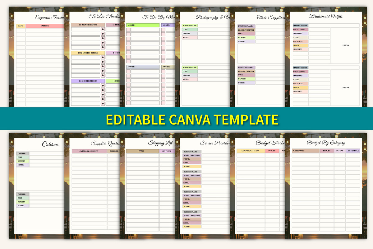 Wedding Planning Book, a Stationery Template by Designmela01 (Photo 4 of 10)
