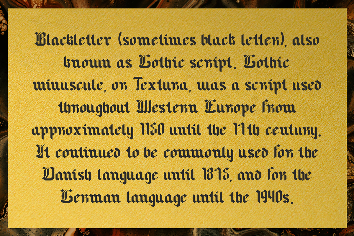 Triggers, a Blackletter Font by takoliko (Photo 2 of 11)