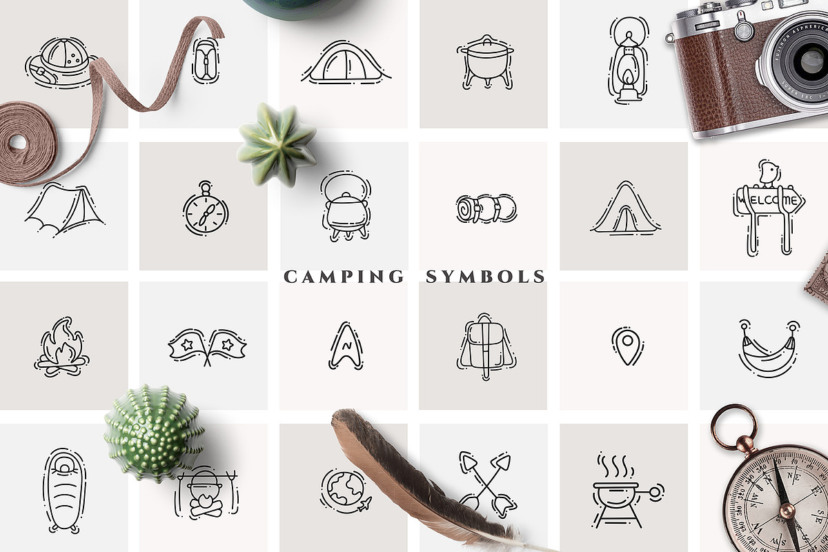 TRAVEL ICONS COLLECTION, an Outline Icon by Luna Dreams (Photo 2 of 8)