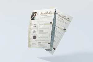 Feminine Elegant Resume Design, a Resume Template by Artnivora.Std