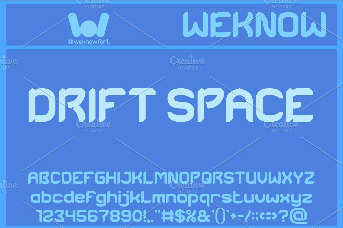 Drift Space font, a Font by weknow (Photo 1 of 8)