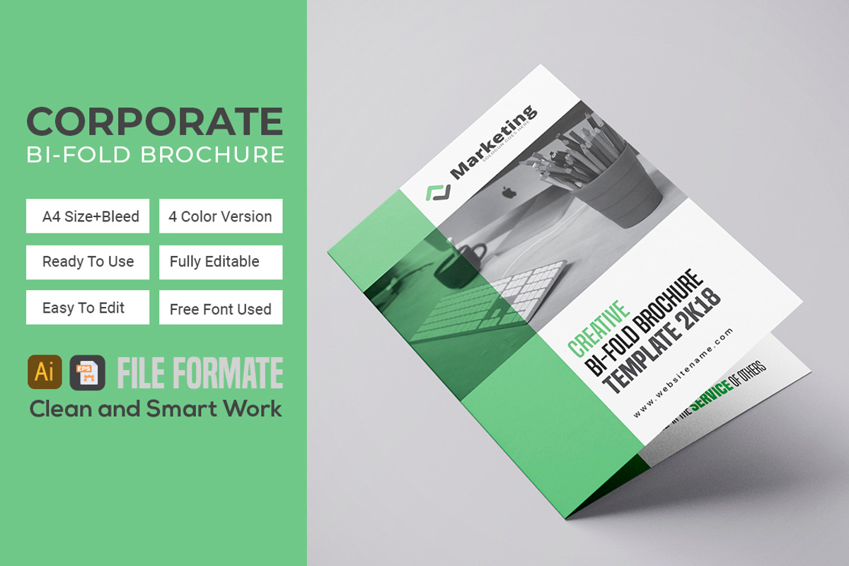 Bi-fold Brochure Template, a Brochure Template by zahidhossainalif (Photo 1 of 9)