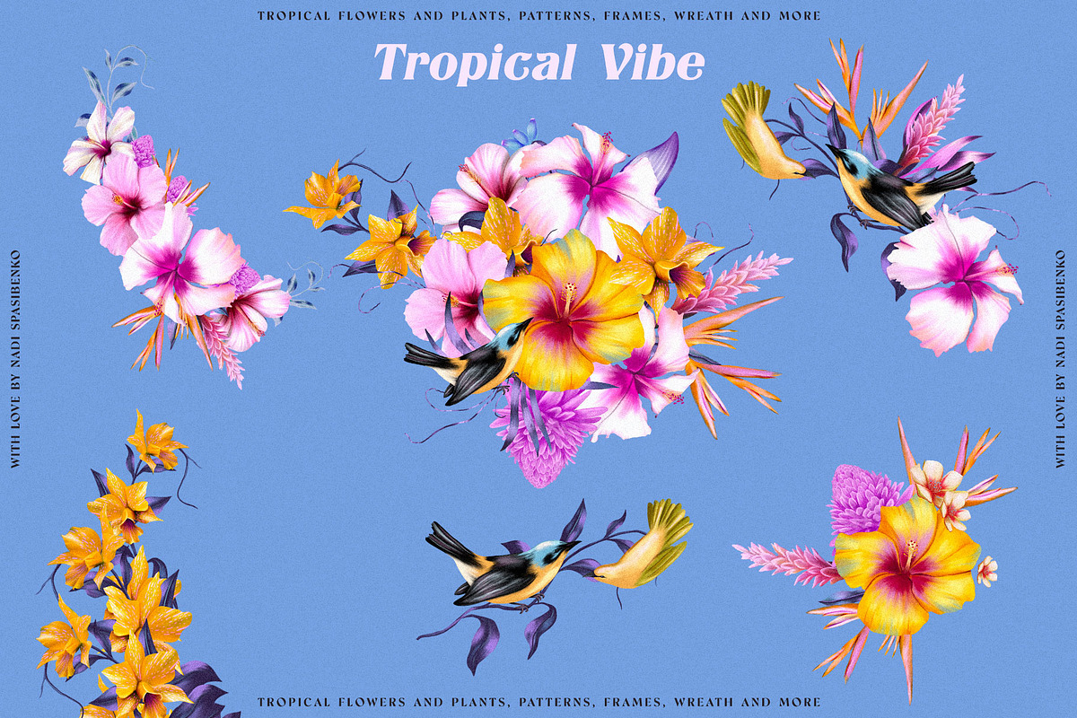 Floral Tropical Vibe, a Wallpaper Graphic by nadispasibenko (Photo 13 of 21)