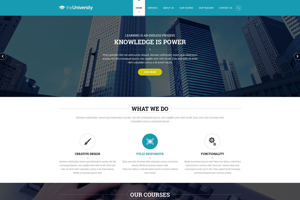 University- Business website PSD, a Websites & App Template by Puzzthemes