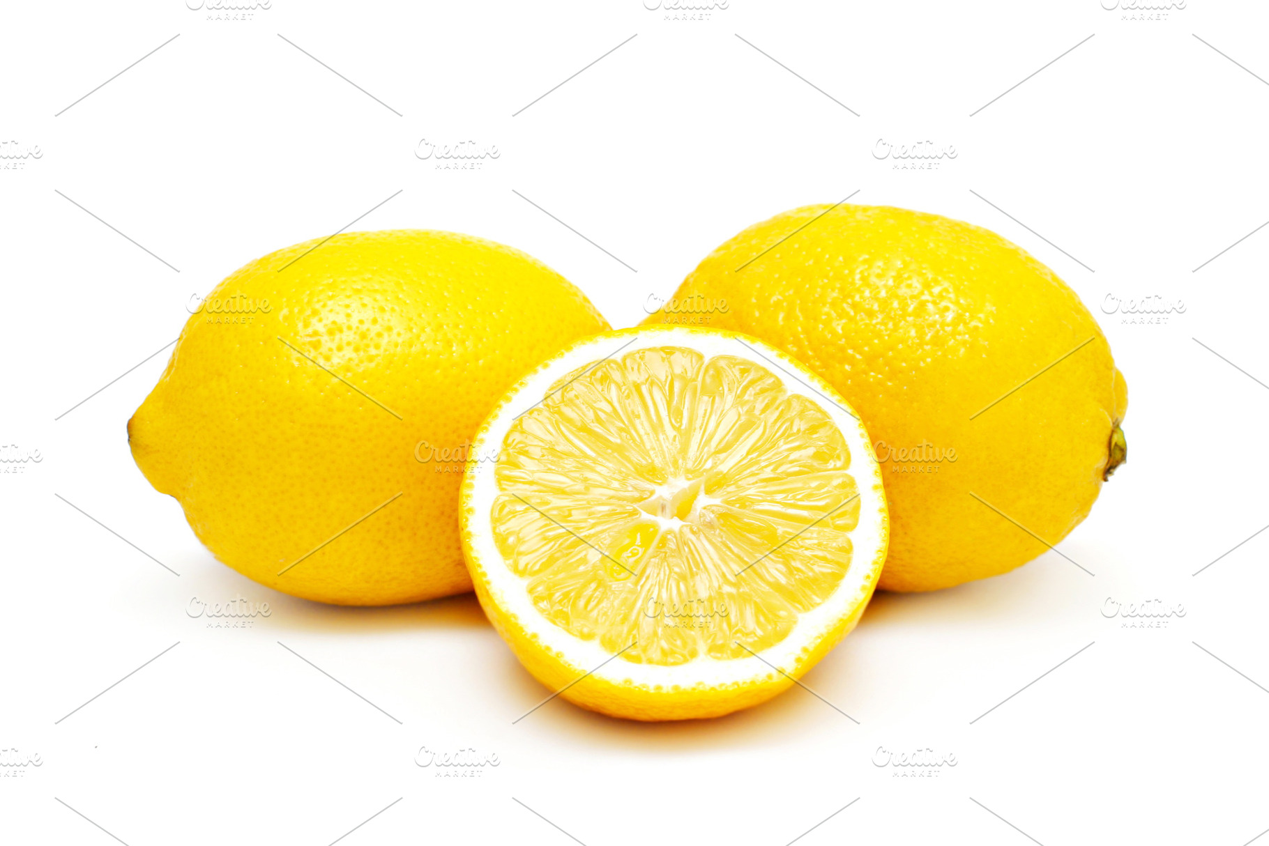 Lemons isolated, a Photo by saiko3p