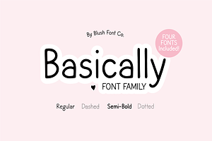 BASICALLY Handwriting Font Family