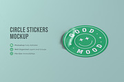 Circle Stickers Mockup, an Advertising Mockup by Graphicboom (Thumbnail 1 of 6)
