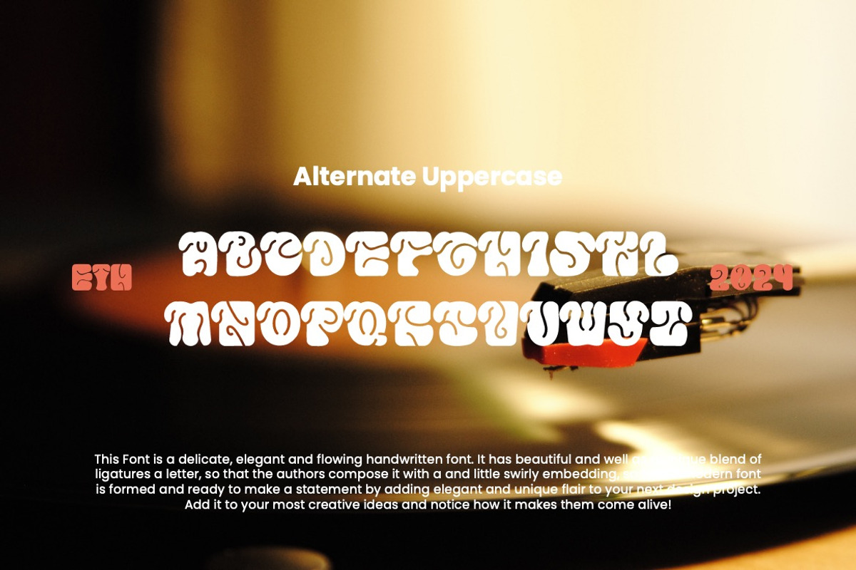Retro Votre - Retro Playful Font, a Sans Serif Font by Dhabee (Photo 3 of 11)