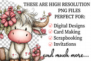 Whimsical Spring Highland Cow Clipar, an Illustration by Daily.Designs (Thumbnail 2 of 8)