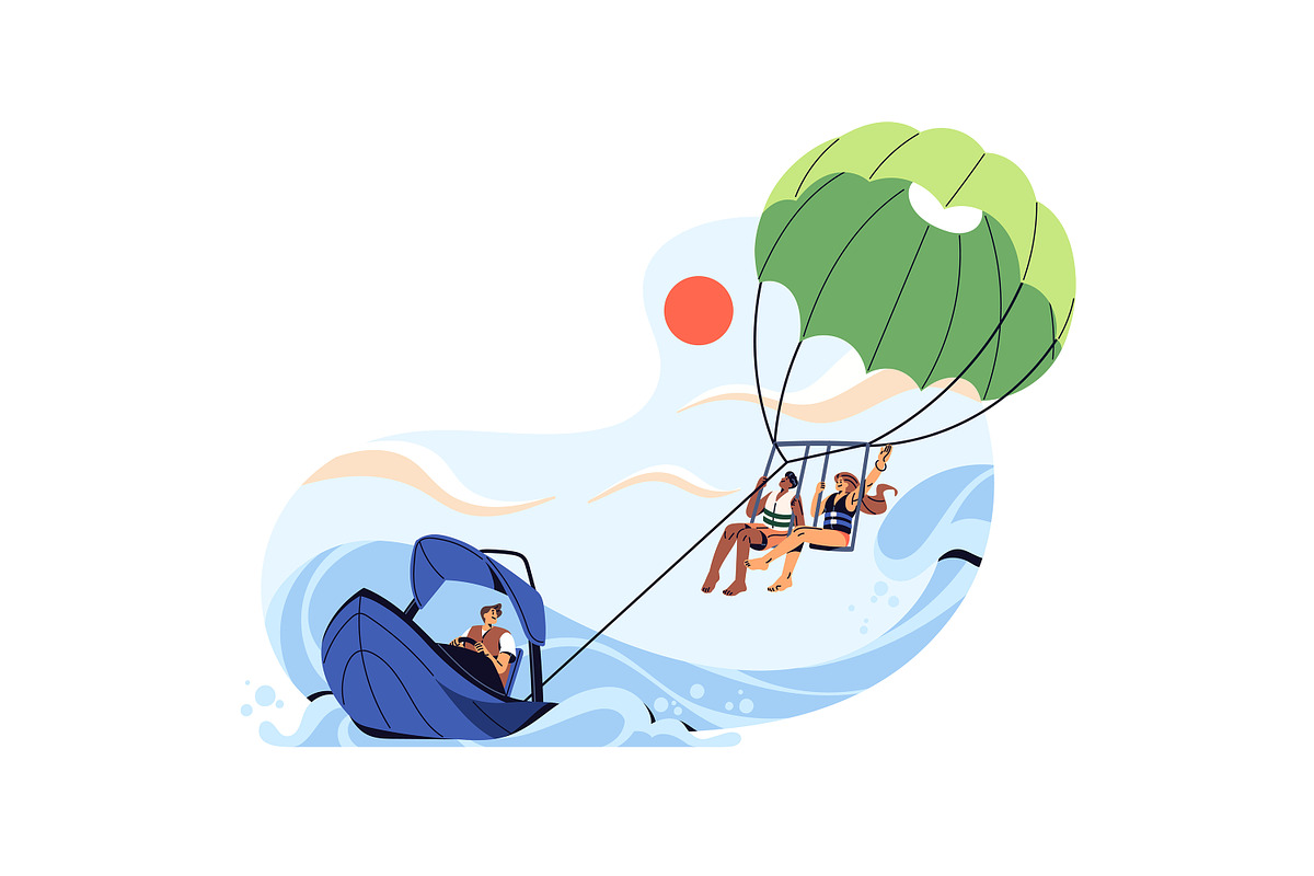Extreme sport on summer vacation set, a Sport Illustration by PaperTrident (Photo 8 of 9)