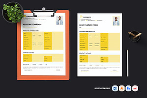Registration Form, a Stationery Template by iDoodle Studio