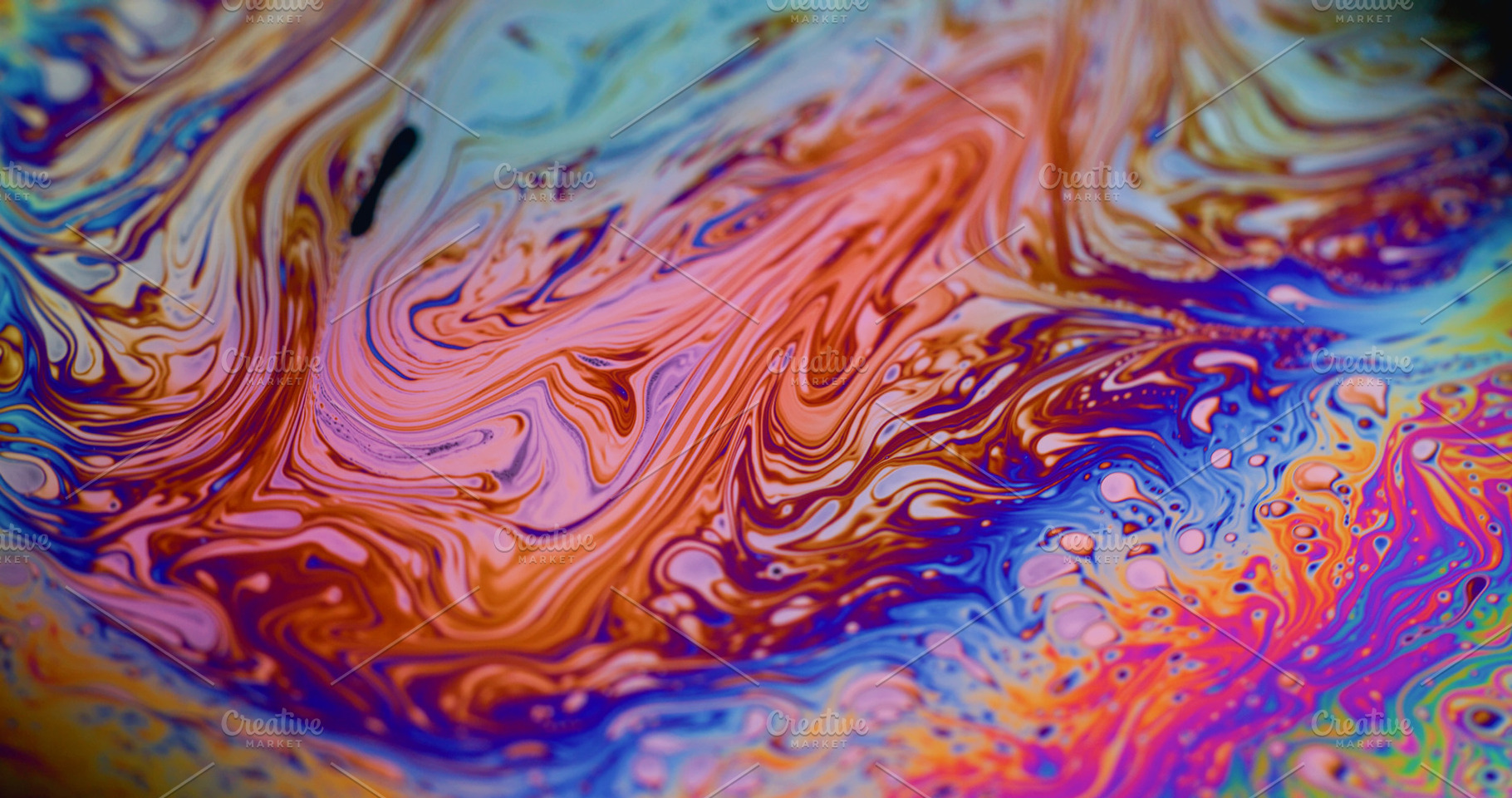 Defocused iridescent soap colorful ink blob circle, a Background Photo by Photo Drive Studio