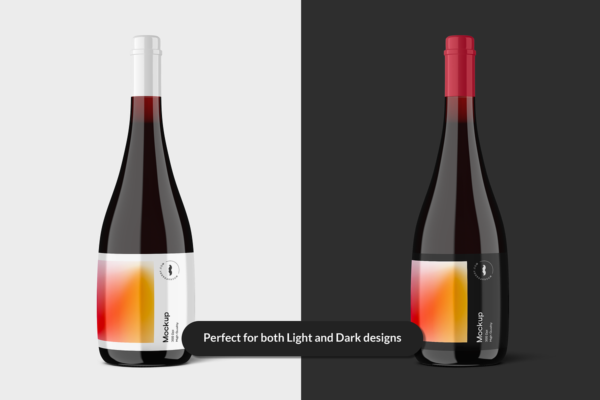Wine Bottle Mockup, a Packaging Mockup by Mockupdaddy (Photo 4 of 22)