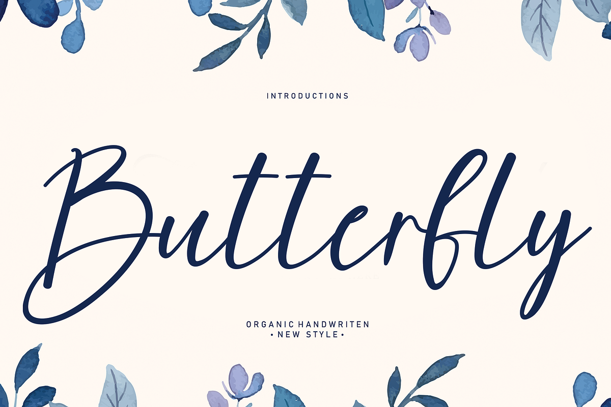 Butterfly | Script font, a Script Font by Scratchones (Photo 1 of 8)