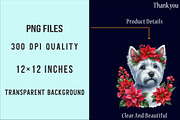 Christmas Westie Png Graphics, an Illustration by SinaCreation (Thumbnail 4 of 5)