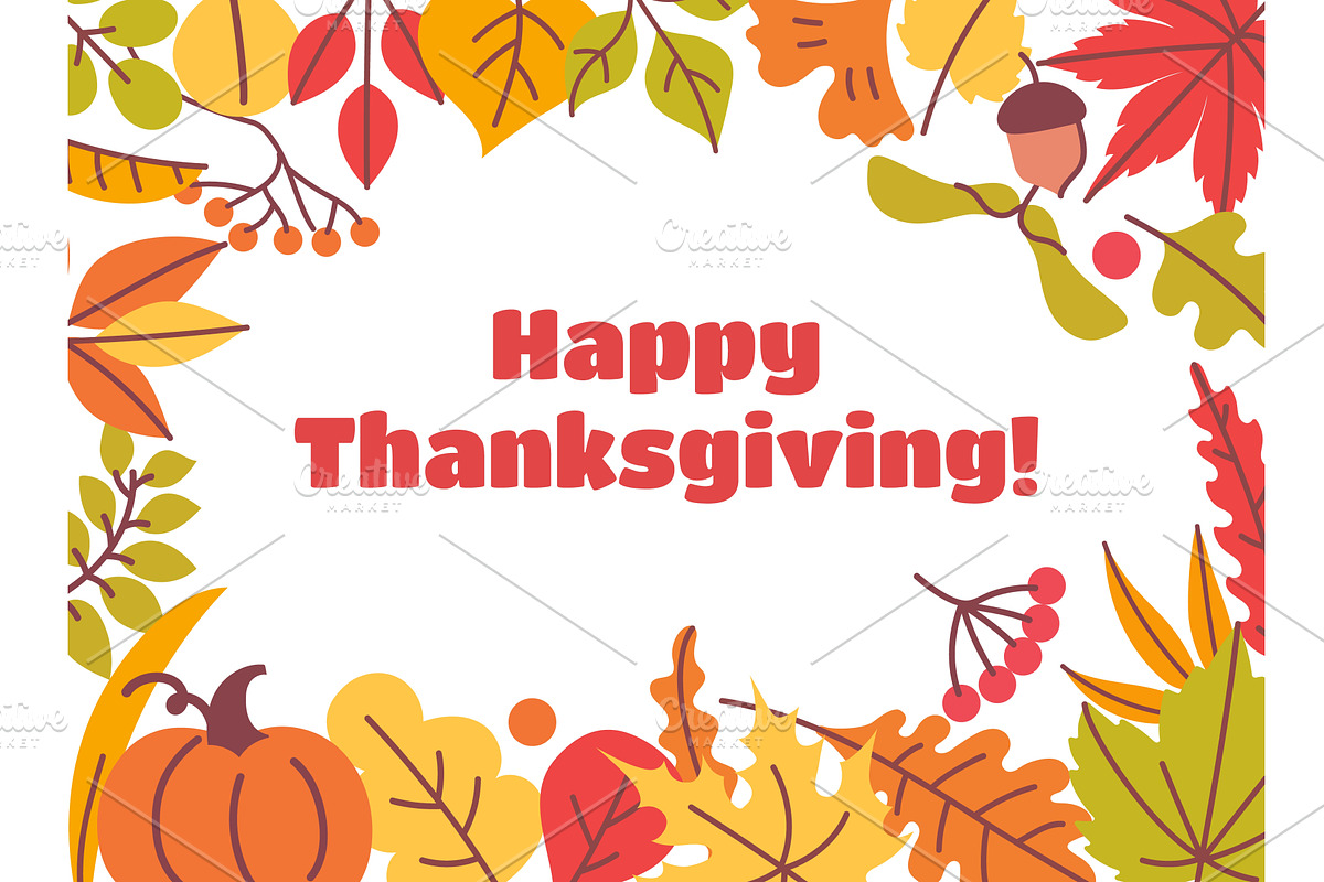 Thanksgiving card. Happy, an Illustration by winwin.art
