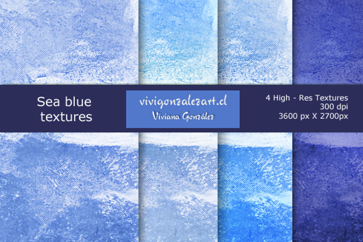 Sea blue textures, a Texture Graphic by ViviGonzalezArt (Photo 1 of 2)