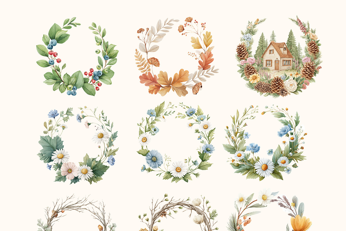 Woodland Forest fall animals clipart, an Animal Illustration by Pattern + watercolor (Photo 5 of 13)