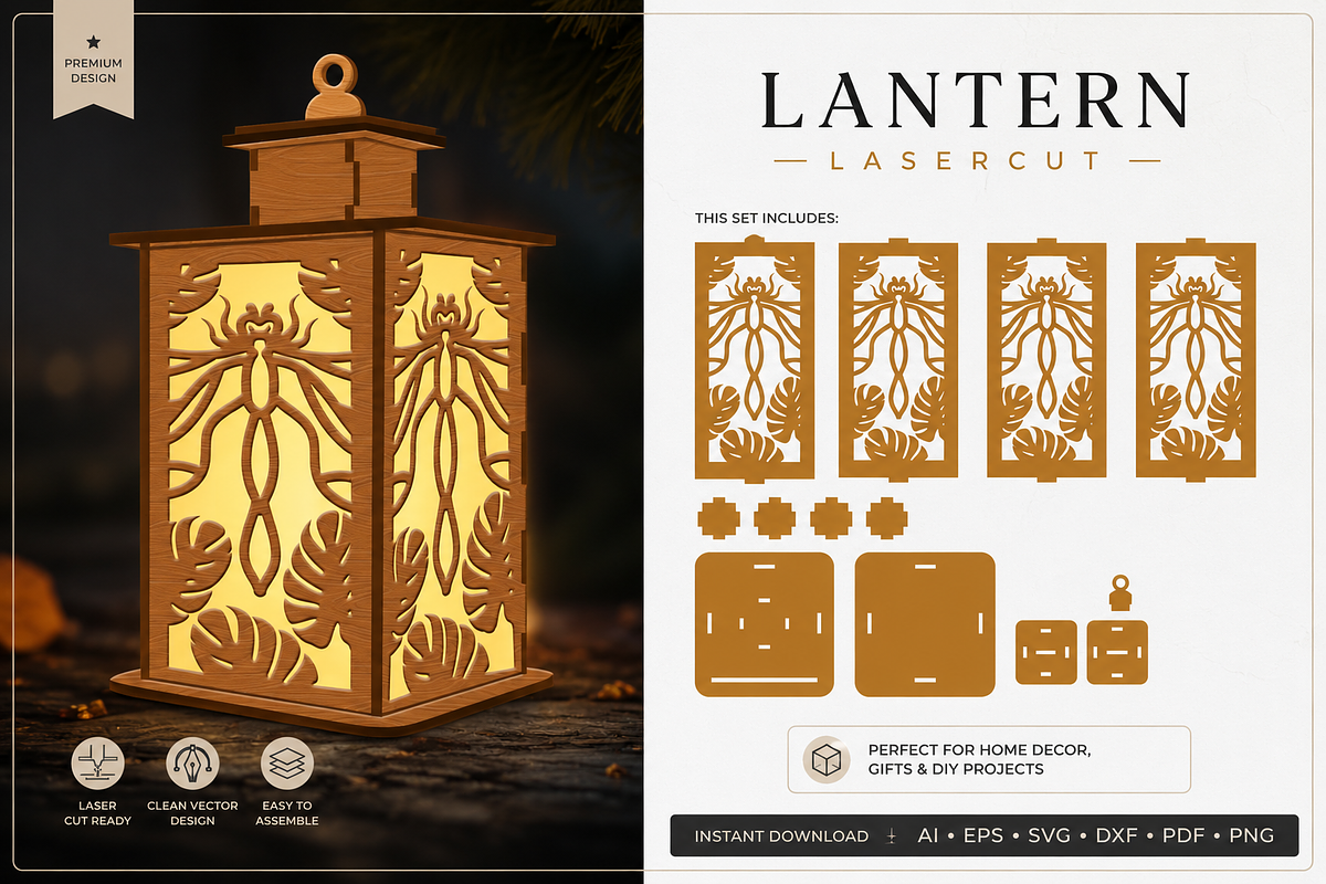 Dragonfly Lantern Lasercut BUNDLES, an Object Graphic by OTVEY DESIGN (Photo 4 of 13)