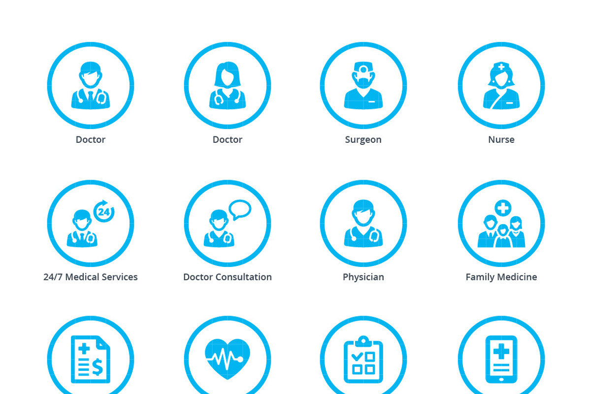 Blue Medical Services Icons - Set 1, an Icon by introwiz1 (Photo 2 of 2)