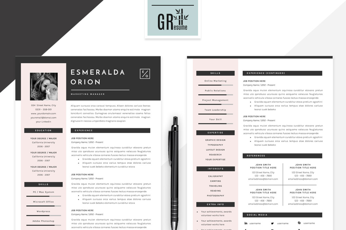 Resume Template | CV Template - 11, a Resume Template by GResume (Photo 2 of 4)