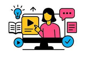 Vector illustration of a woman, a Technology Illustration by ZinetroN