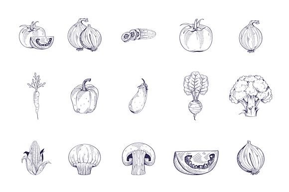 Hand Drawn Food Illustration Set preview 2