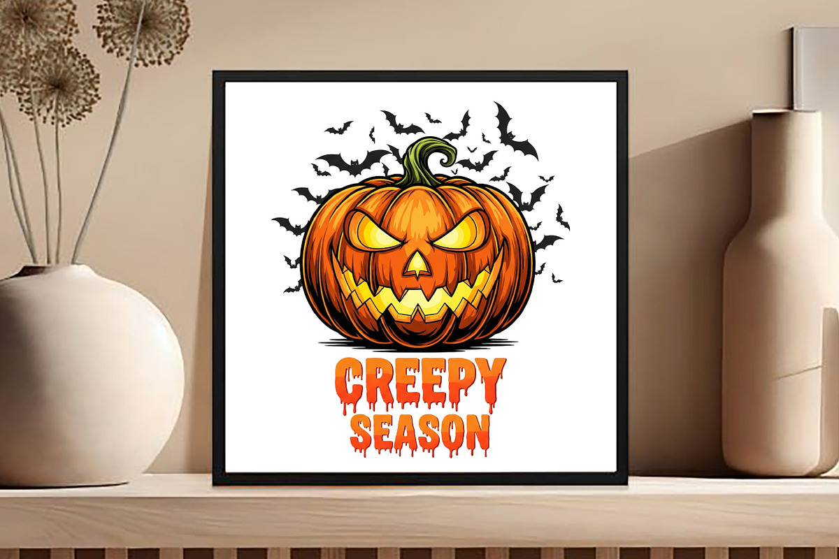 Spooky Halloween Pumpkin Creepy PNG, an Illustration by Black Bird Studio (Photo 4 of 4)