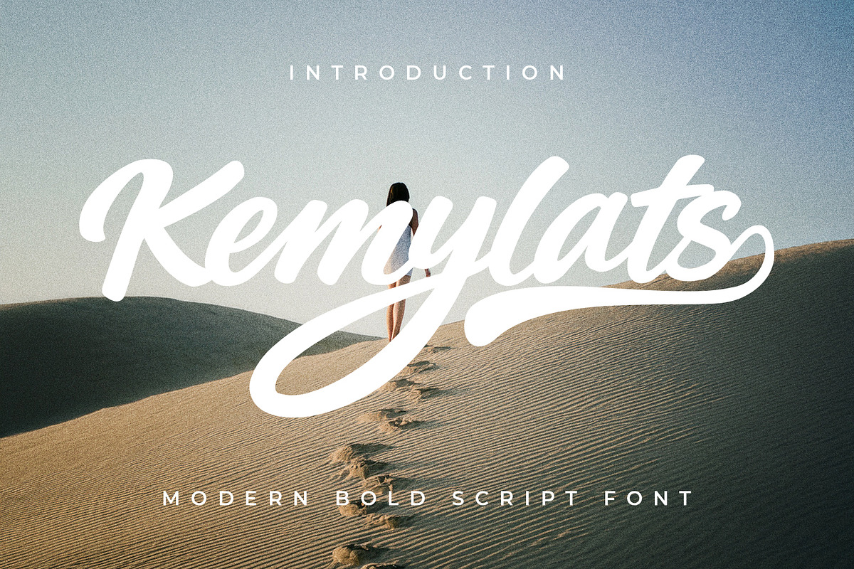 Kemylats Modern Bold Script Font, a Script Font by Maulana Creative (Photo 1 of 9)