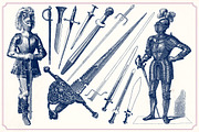 Vintage sword and armor illustration, a Technology Illustration by Mr Vintage (Thumbnail 5 of 13)