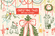 Whimsical Christmas hand drawn set, a Seasonal Illustration by Madiwaso (Thumbnail 1 of 12)