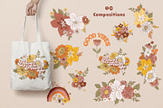 Flower Power - Retro Vectors, an Illustration by Twigs and Twine (Thumbnail 3 of 9)
