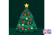 Christmas Tree Illustration, an Object Illustration by MISS CHATZ (Thumbnail 2 of 3)