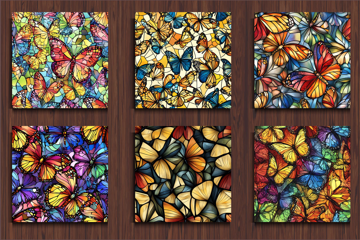 Stained Glass Butterflies Seamless P, a Pattern Graphic by protabsorkar11 (Photo 4 of 4)