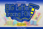 Big Letters Tracing, a Sans Serif Font by Beast Designer (Thumbnail 1 of 2)