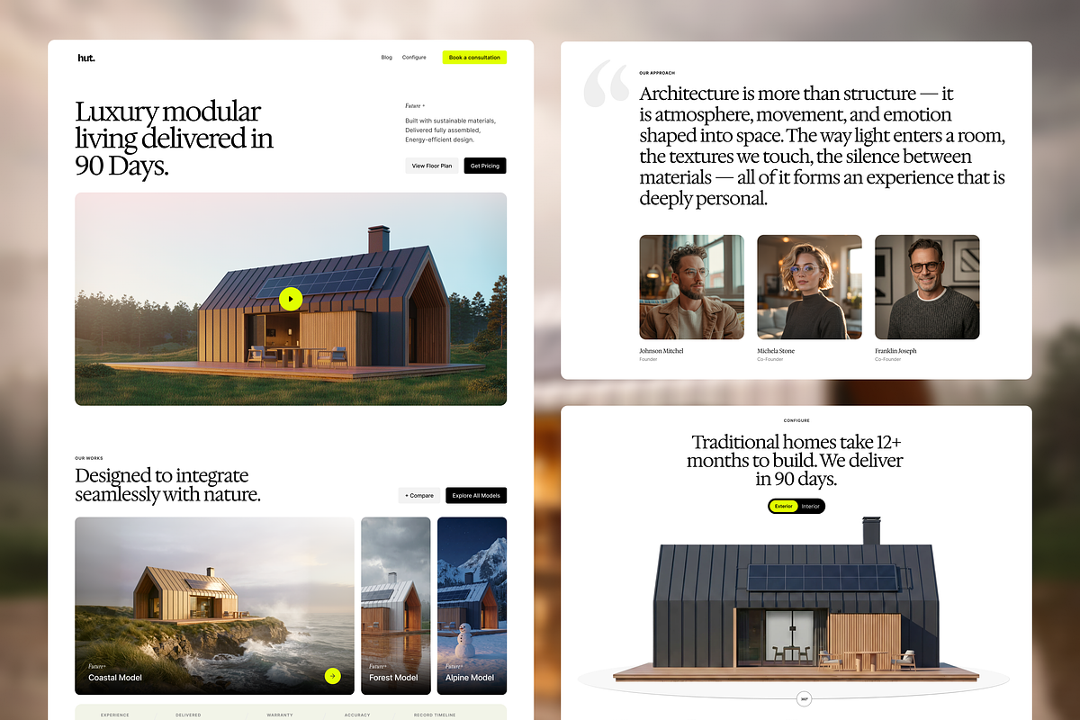 Hut — Luxury modular Framer Template, a Landing Page Template by PRAVEEN (Photo 1 of 4)