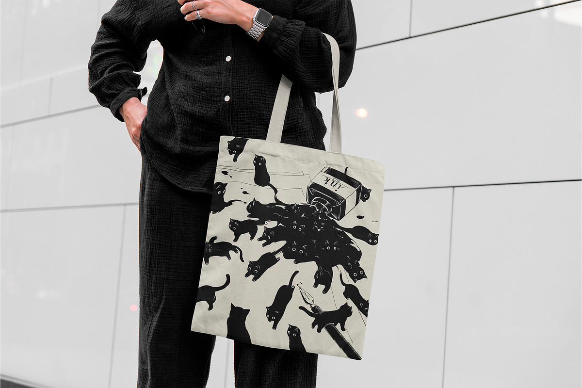 Tote Bag Urban MockUps, a Merchandise Mockup by Dikarte.Store (Photo 3 of 9)