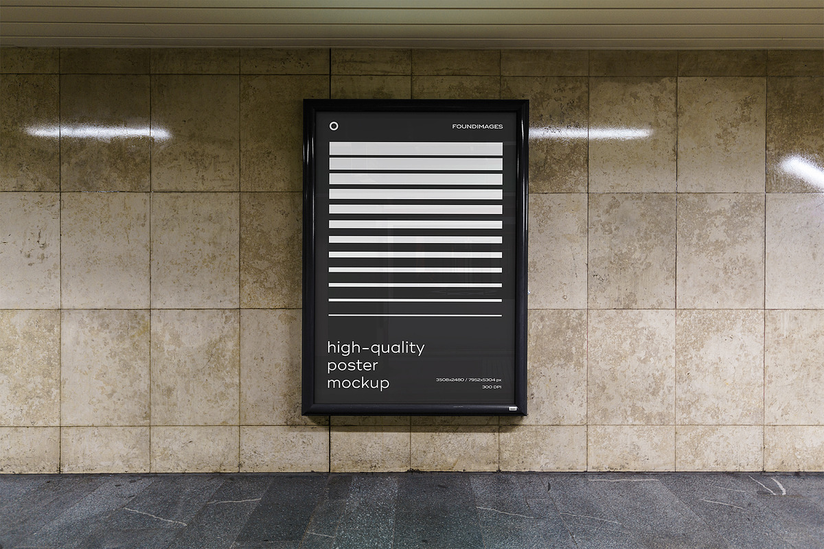 Subway Poster Mockup Bundle Metro, an Advertising Mockup by FoundImages (Photo 55 of 61)