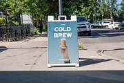 Sidewalk Street Cafe Sign Mockup PSD, a Mockup by Area Mockups (Thumbnail 2 of 3)