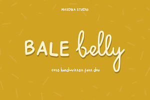 Bale Belly Cute Handwritten Font Duo