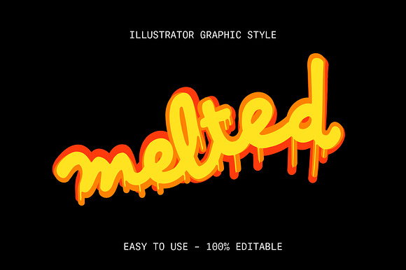 Slanted Melted Drip Text Effect preview 4