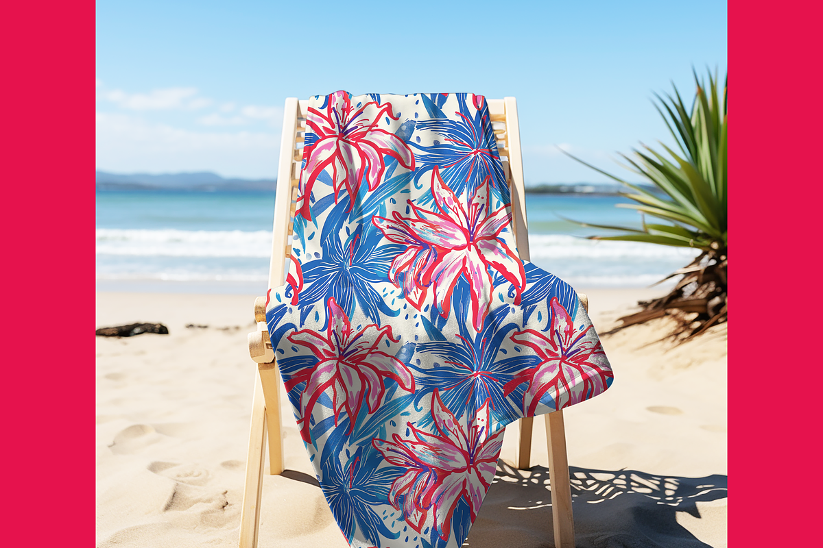 Preppy Red, White, Blue Flowers, a Pattern Graphic by Paper & Pattern Studio (Photo 4 of 8)