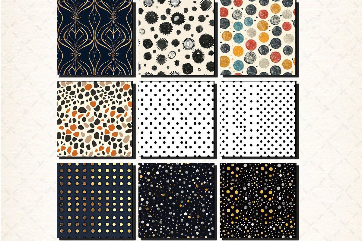 Lines & Dots patterns, a Pattern Graphic by DreamCafeArt (Photo 3 of 6)